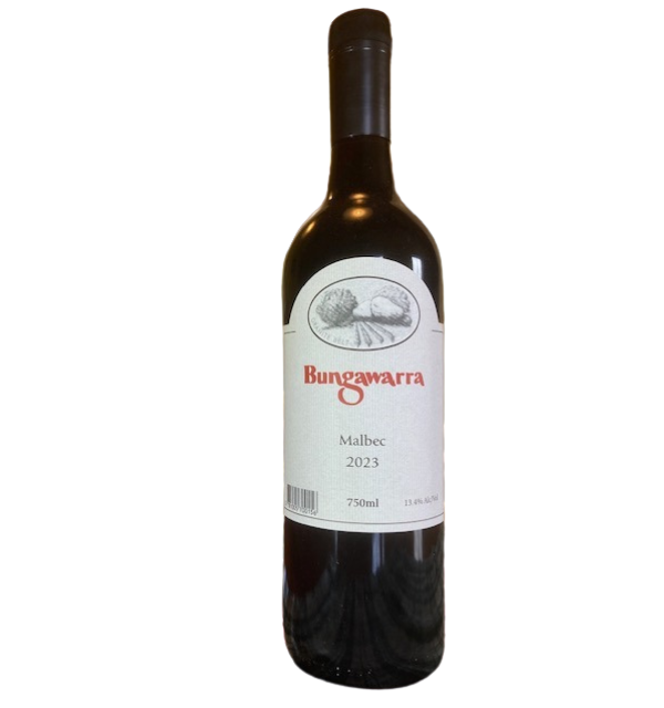 Bottle of Bungawarra 2023 Malbec Red Wine